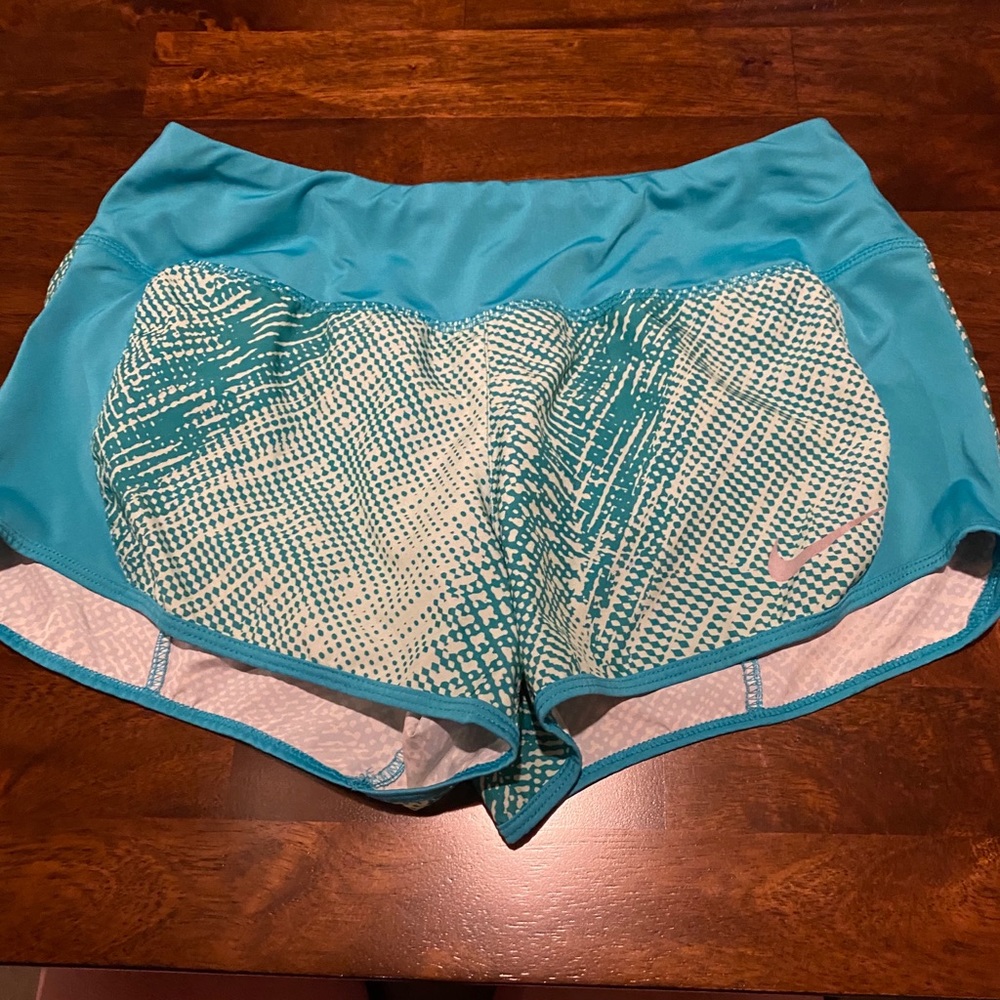 Teal Nike Dry-fit running shorts